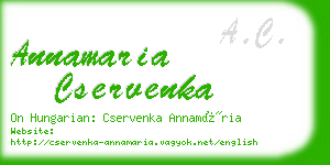 annamaria cservenka business card